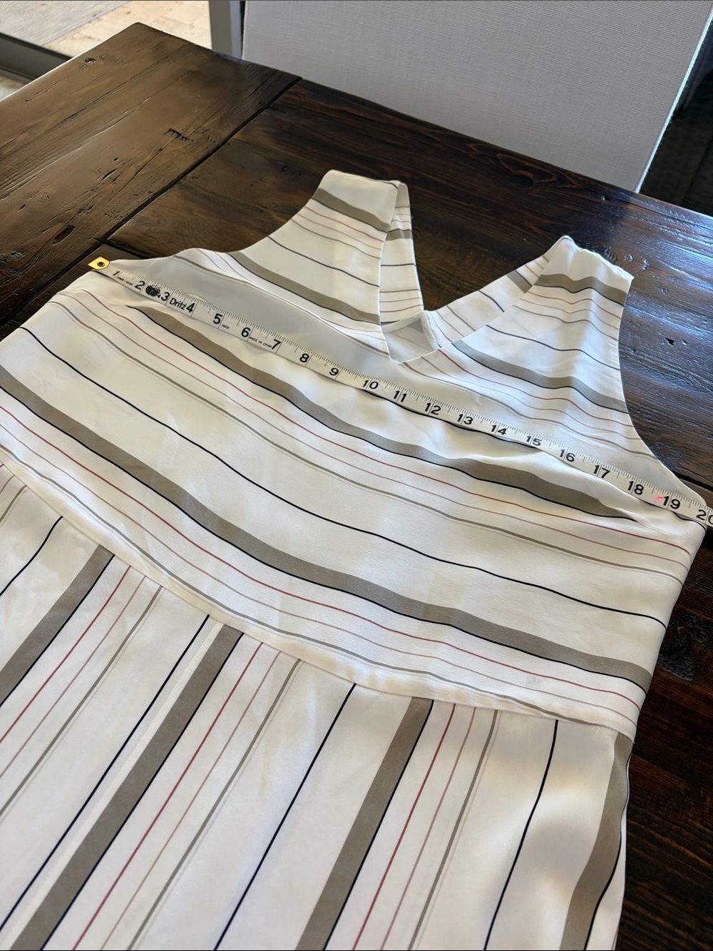 Nordstrom Collection Silk Striped sharkbite hem size 14 - Picture 8 of 10